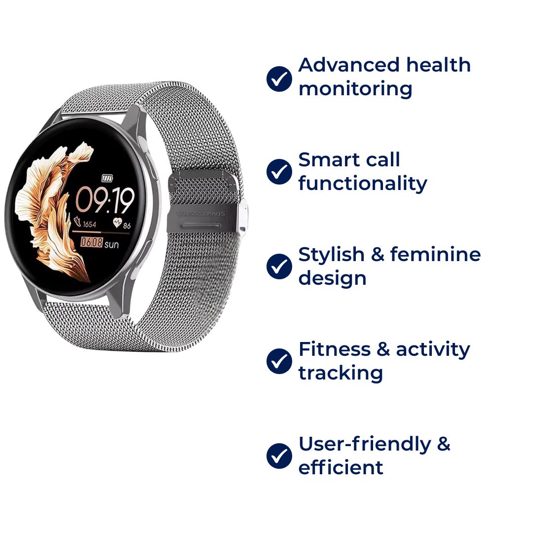VitalSync | Smartwatch with Call Function – Health Monitoring – For Active Women Bowlift