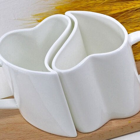 BowLift | 2pcs Valentines day Heart Shape Couple Mug