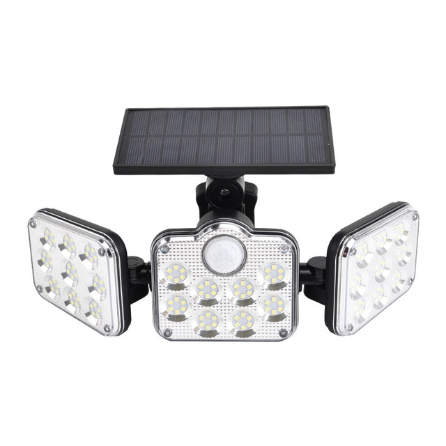 BowLift | Solar LED Floodlight with Motion Sensor – 3-Head Outdoor Security Lighting for Garden, Driveway & Garage