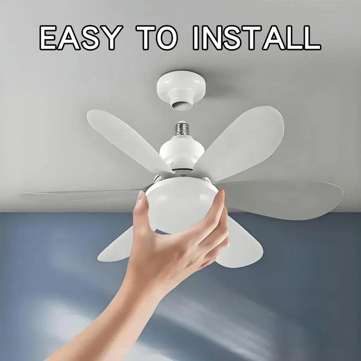 Ceiling fan LED with remote control and dimmable light | Bowlift