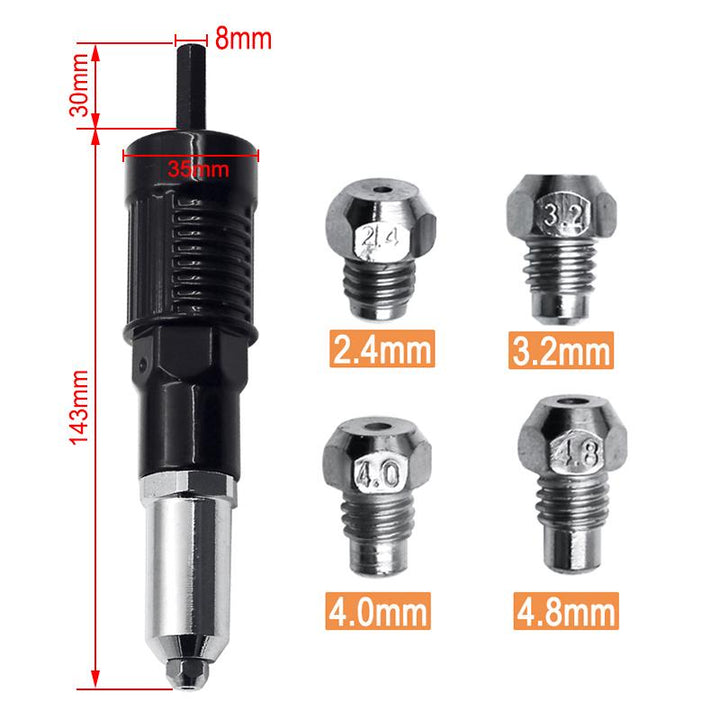 BowLift | Professional Rivet Gun Adapter Kit