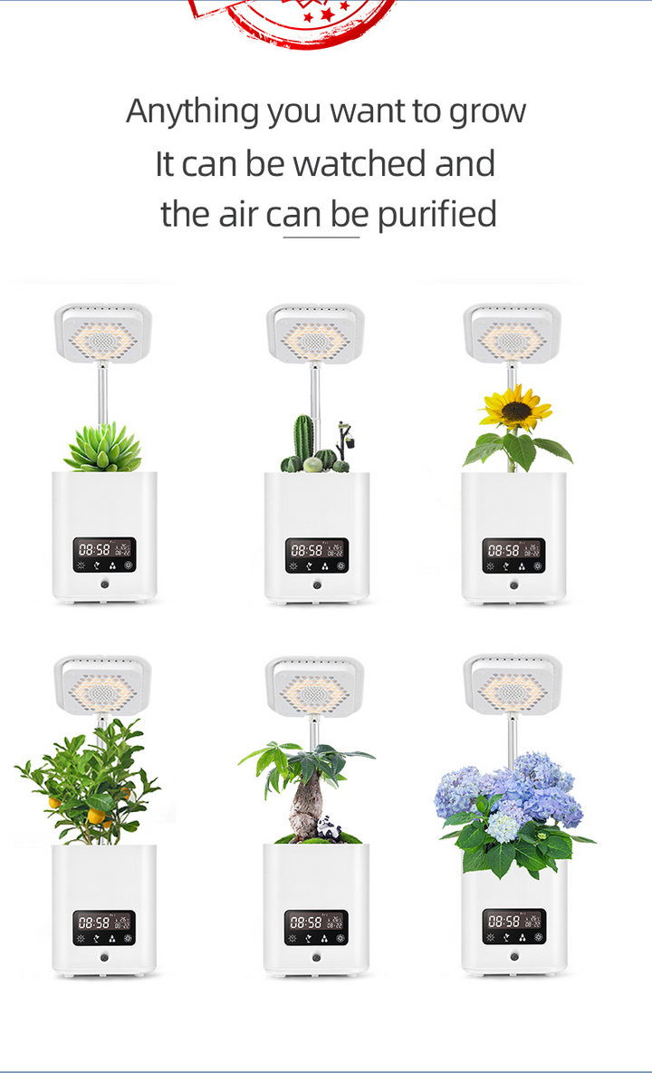 BowLift | Multifunctional smart hydroponic plant pot with calendar, diffuser and desk lamp