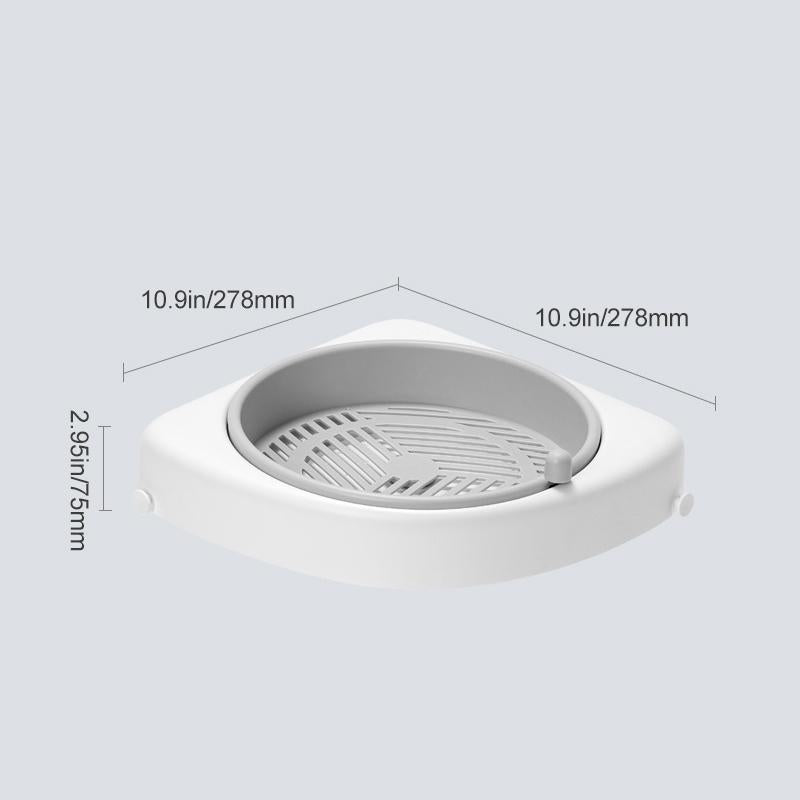 Bathroom Corner Rotatable Shelf | Bowlift