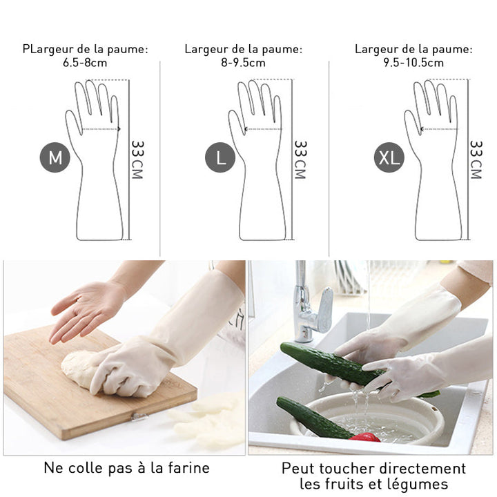 Robust velvet kitchen gloves (4 pairs) | Bowlift