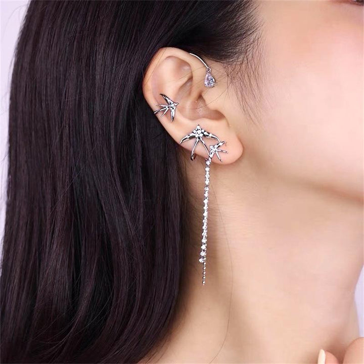 BowLift | Rhinestone Swallow Earrings