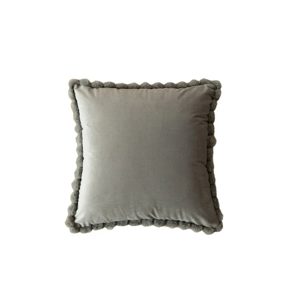 BowLift | Velvet Pom-Pom Trim Cushion Cover