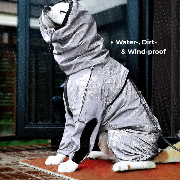 BowLift | Dog Rain Coat with Legs - Waterproof Dog Jacket for Small and Large Breeds | UK Cozy Winter Wear