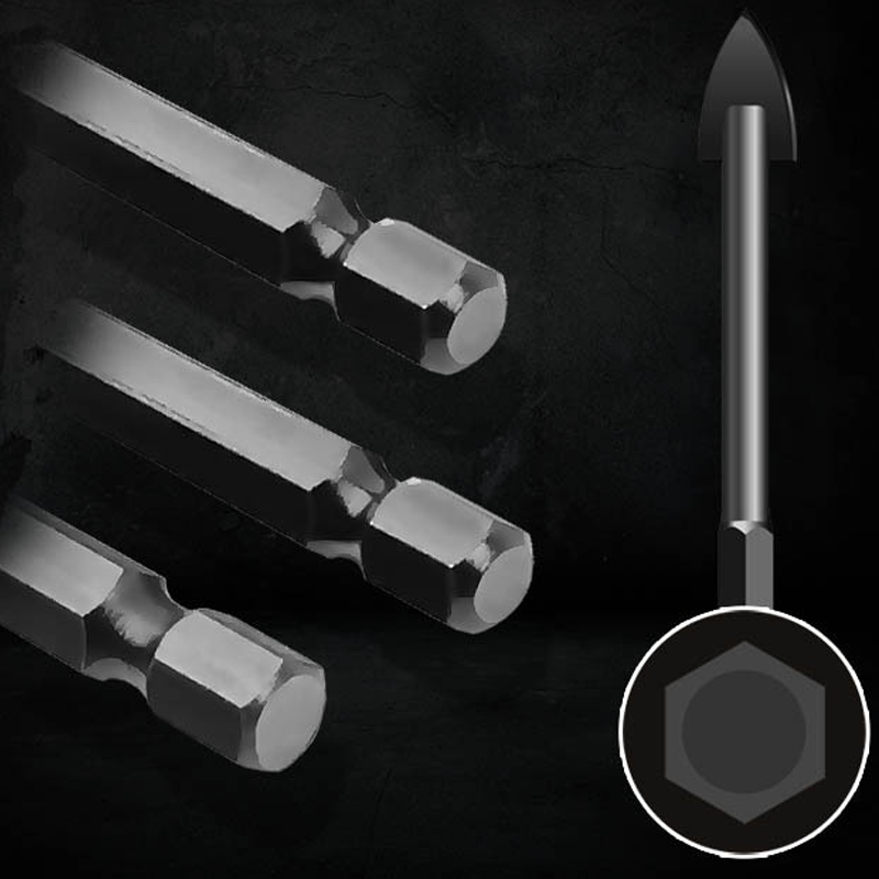 Triangular drill with hexagonal shank made of alloy | Bowlift