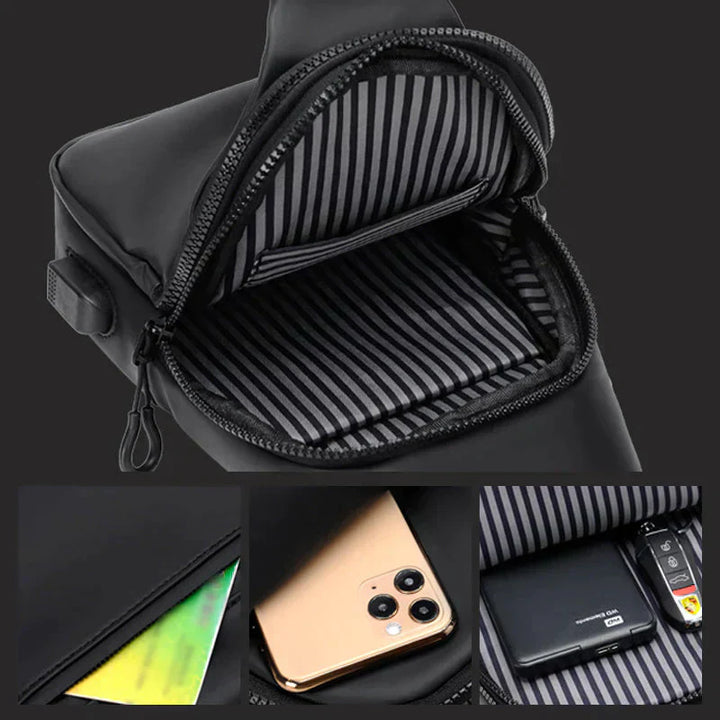 UrbanShield Waterproof Shoulder Bag with Anti-Theft Design | Bowlift