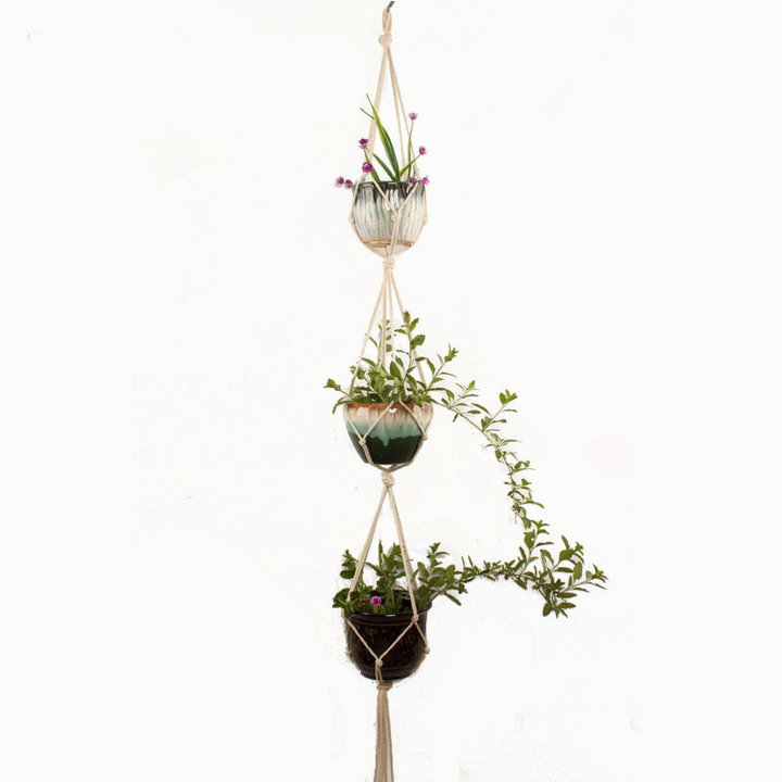 BowLift | Macrame Plant Hanger Made of Cotton Rope – Stylish Suspension for Pots