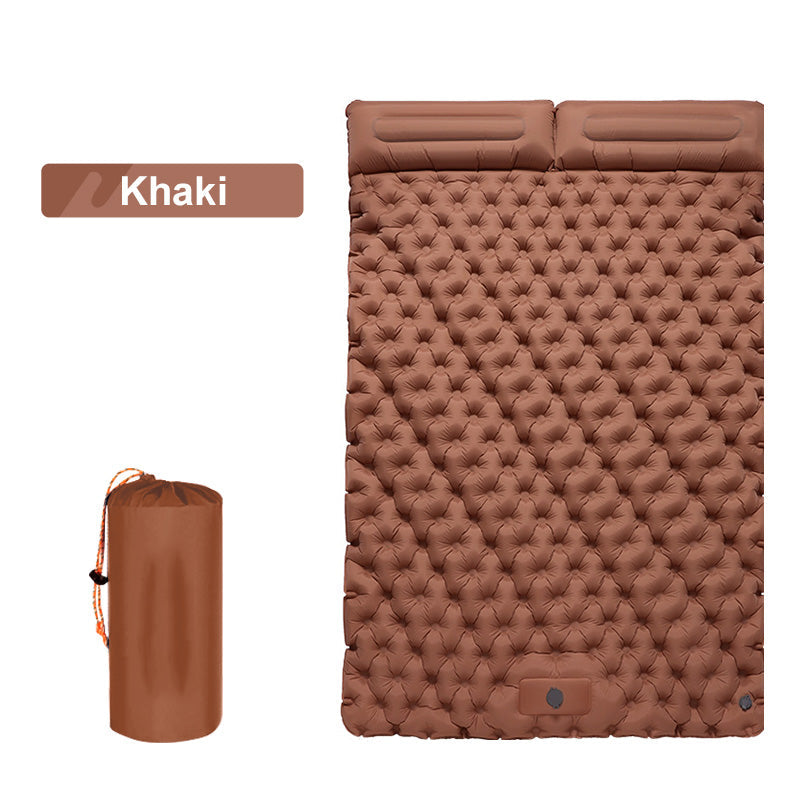 BowLift | Self Inflatable Air Mattress, Double Camping Bed with Integrated Pillows