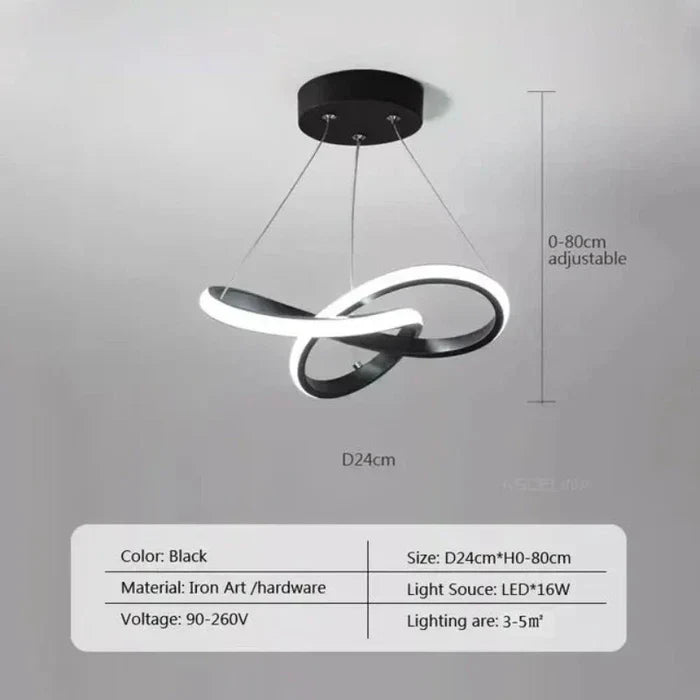 BowLift | Modern LED Ceiling Lamp - WaveGlow