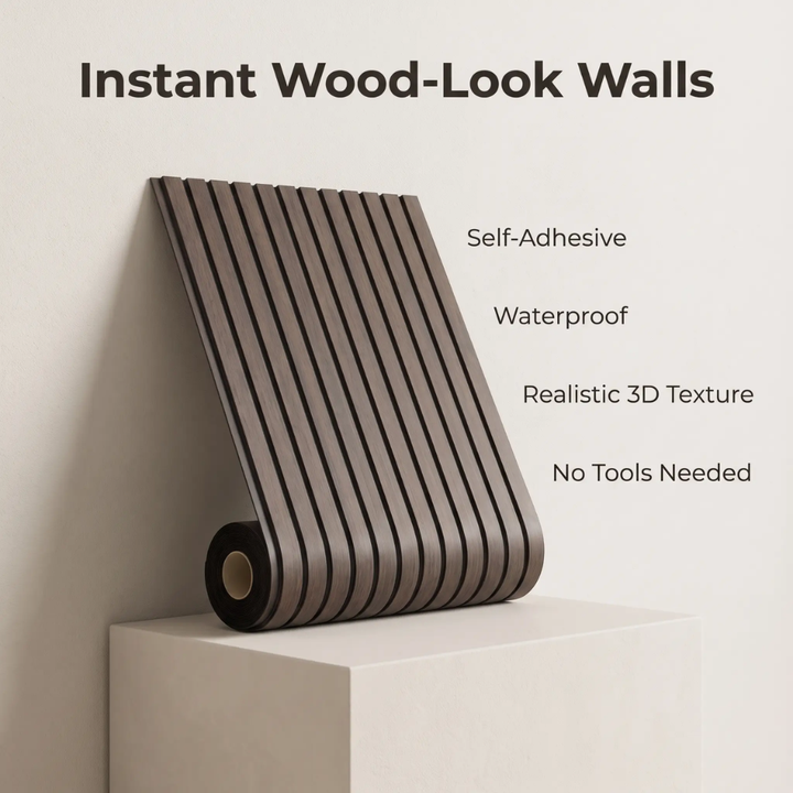 BowLift | WoodLook Wall Panels – Self-Adhesive 3D PVC Wall Covering for Quick Living Effect