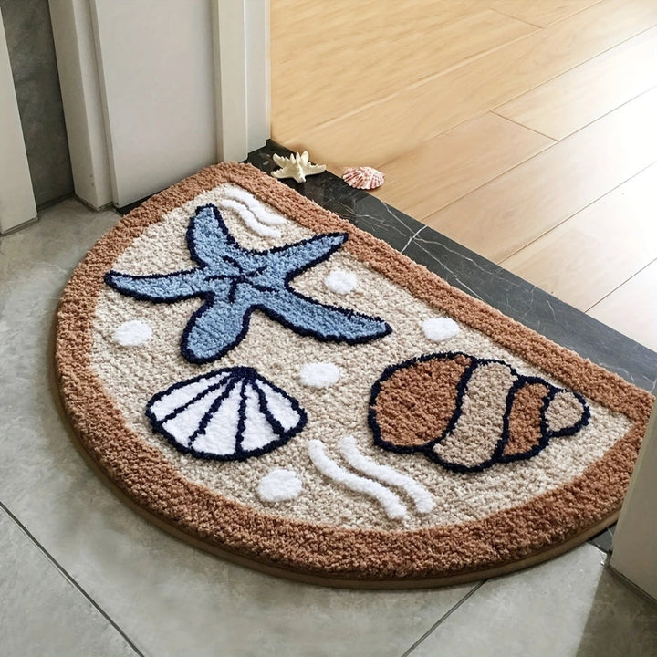 BowLift | Fluffy Semicircle Non-Slip Bath Mat