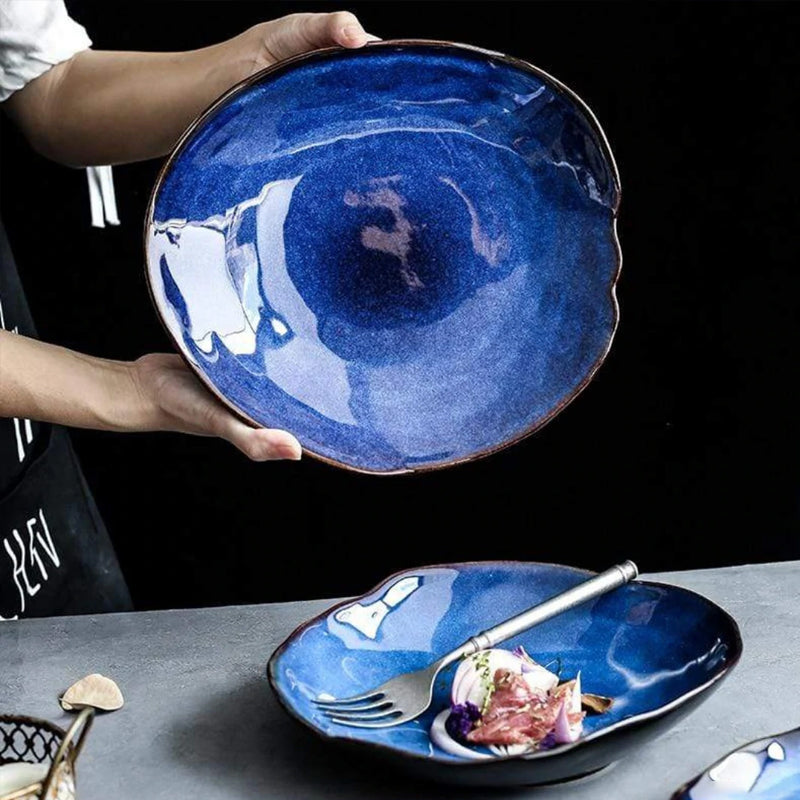 Ocean Waves Deep Blue Plate | Bowlift