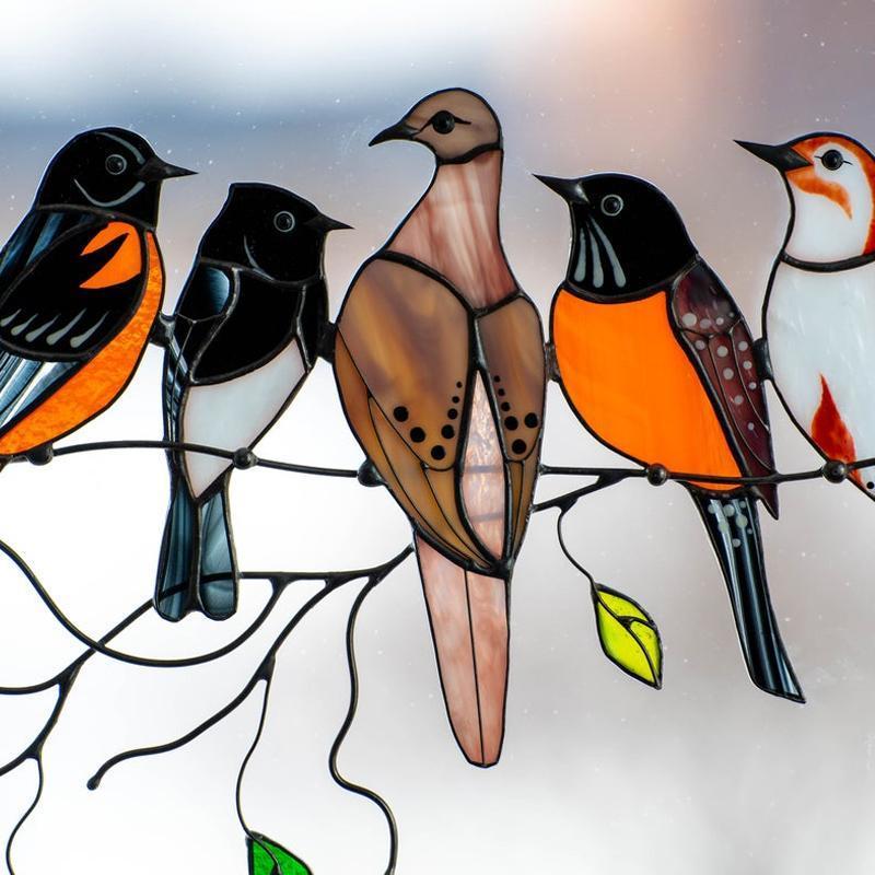 Birds Stained Glass Window Hangings 🐦 | Bowlift