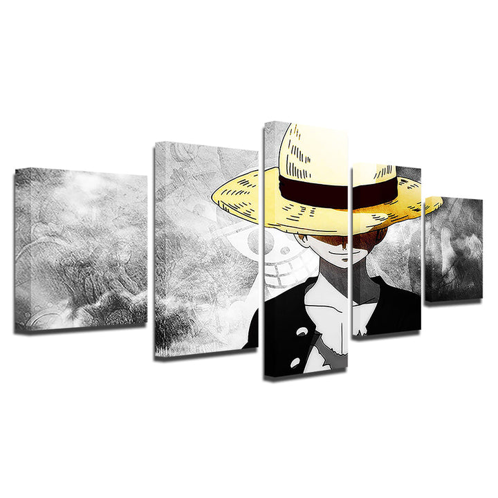 Boy In The Yellow Hat 5 Piece - Canvas Wall Art Painting | Bowlift