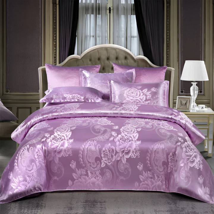 BowLift | Lovely Satin Duvet Cover with Floral Print