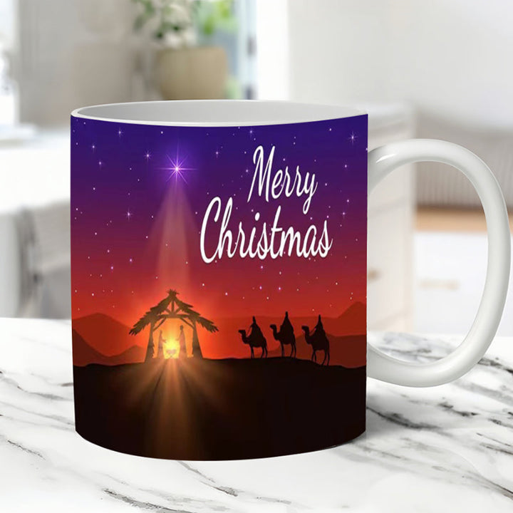 BowLift | Vintage Christmas Nativity Scene Mug