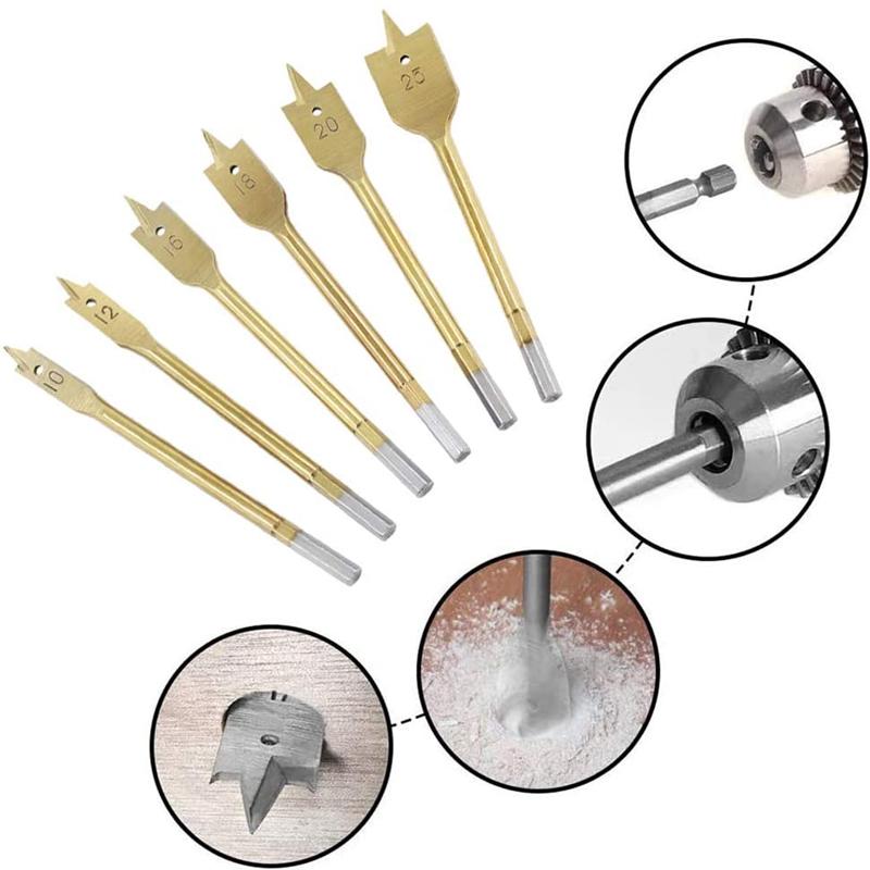 BowLift | Titan-coated flat drill set