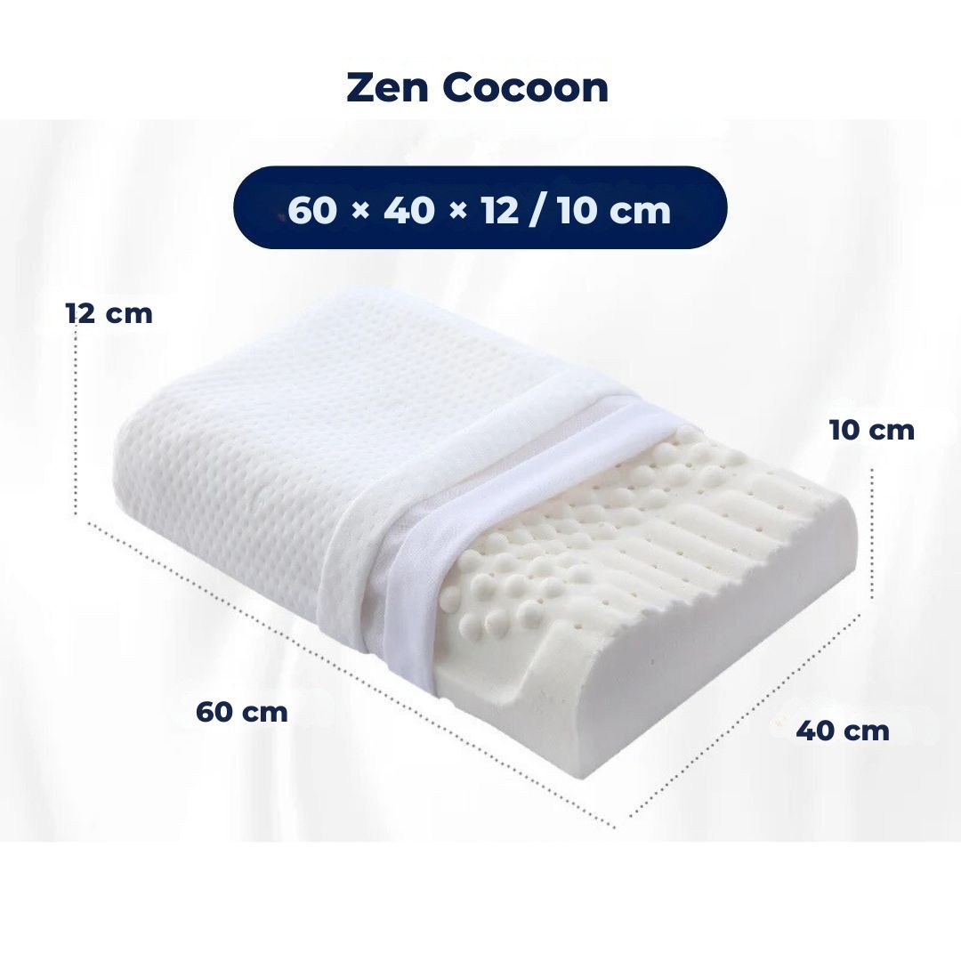 EcoNeck Comfort | 100% Natural Latex Orthopedic Pillow - for Neck Pain - Comfortable and Supportive Pillow - Better Sleep - Wellness Bowlift