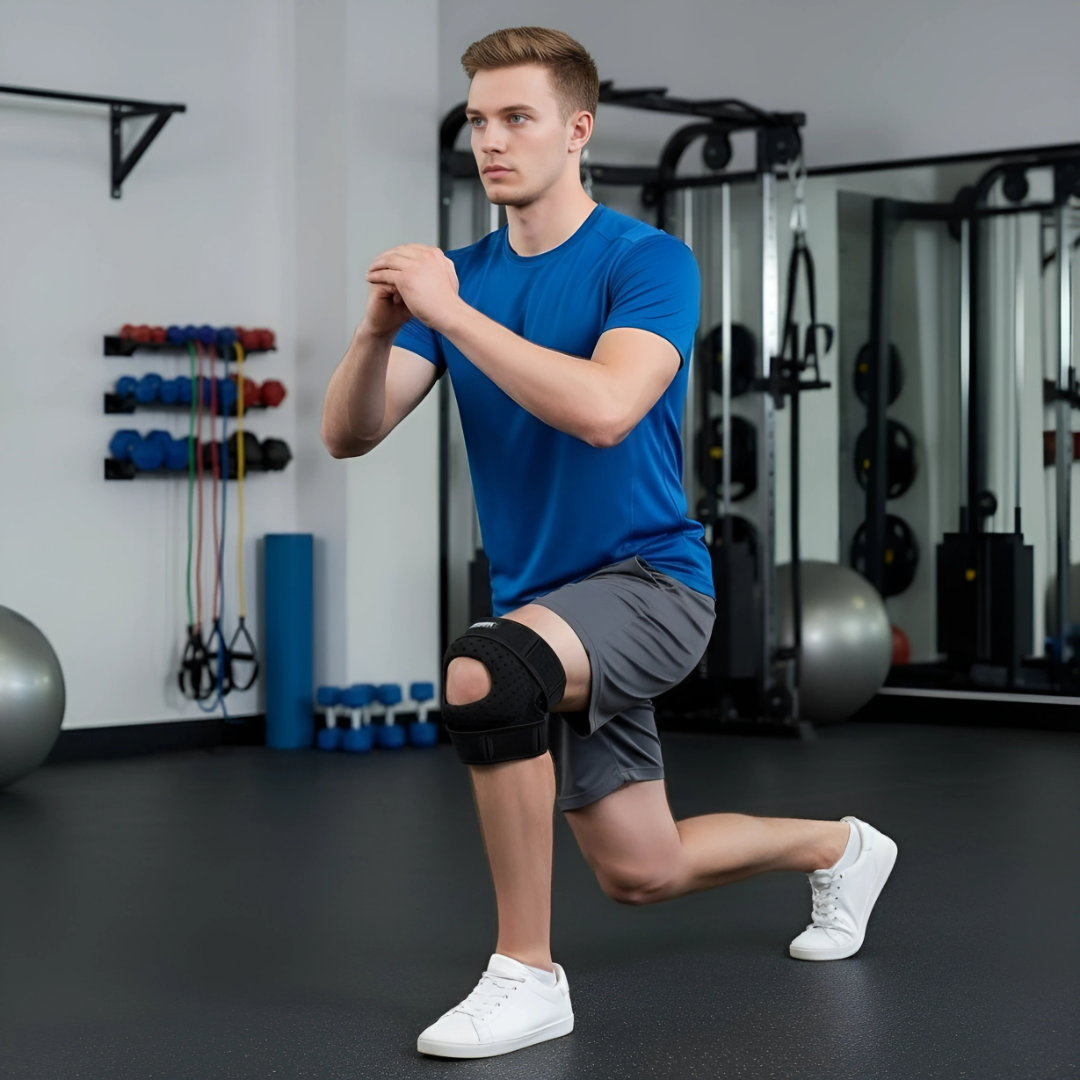 Knee Pain Relief – Breathable Elastic Support – Adjustable Non Slip Strap – Running Training Daily Use Bowlift