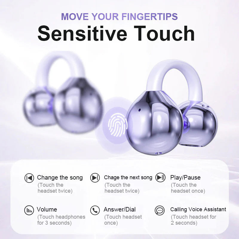 BowLift | AI Translation Open Ear Clip Bluetooth Headphone