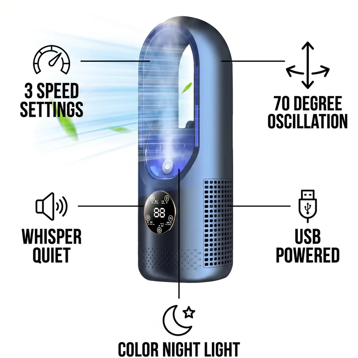 BowLift | 2025 Blade-Free Silent Portable Air Conditioner for Home and Office