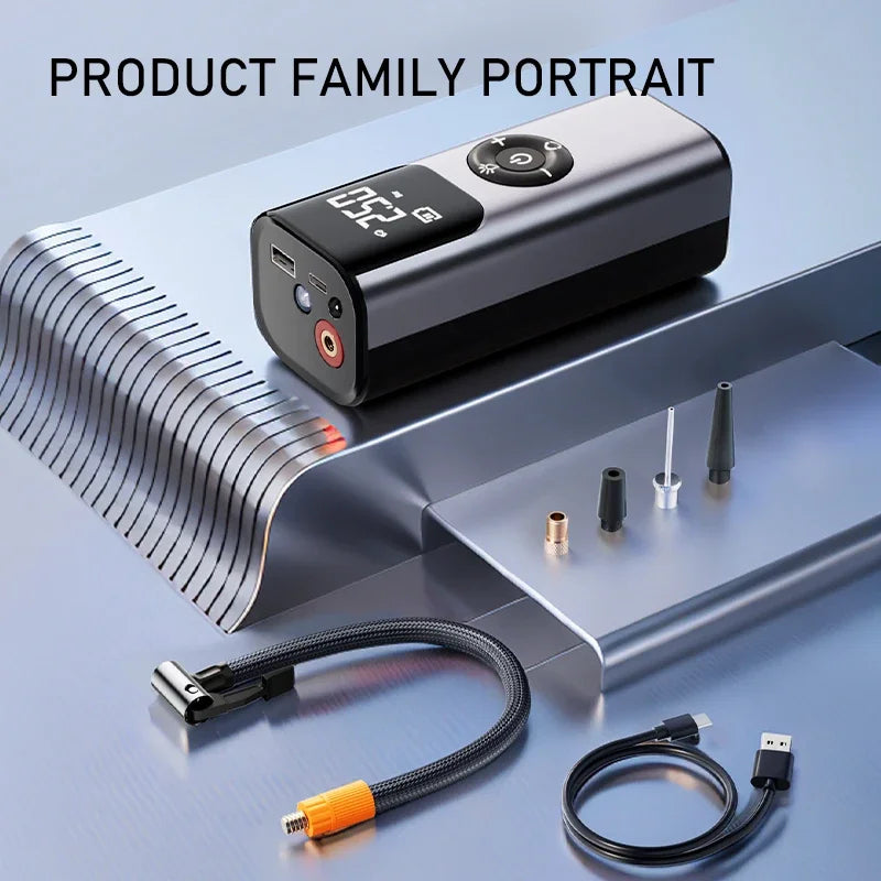 BowLift | Mini Wireless Automatic Car Tire Air Compressor Pump