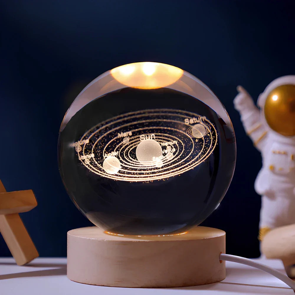 3D Engraved Crystal Sphere - Celestia | Bowlift