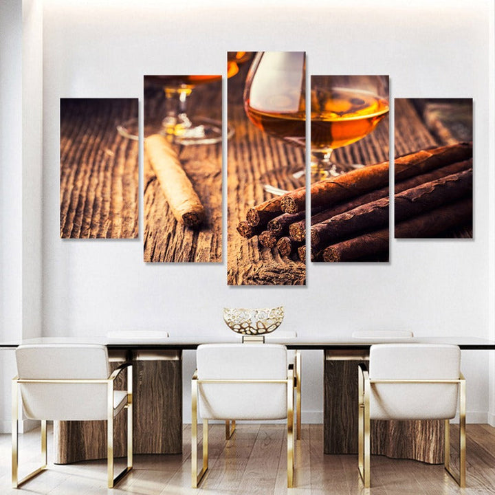 5 Piece Brown Modern Art - Canvas Wall Art Painting | Bowlift