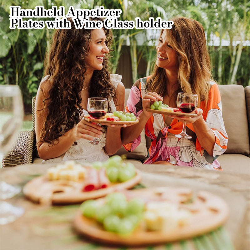 BowLift | Appetizer Plate with Wine Glass Holder