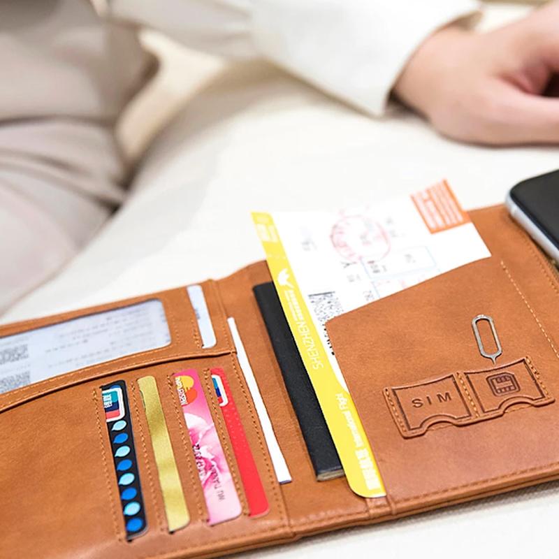 Men's Leather Passport Wallet with RFID Blocking | Bowlift