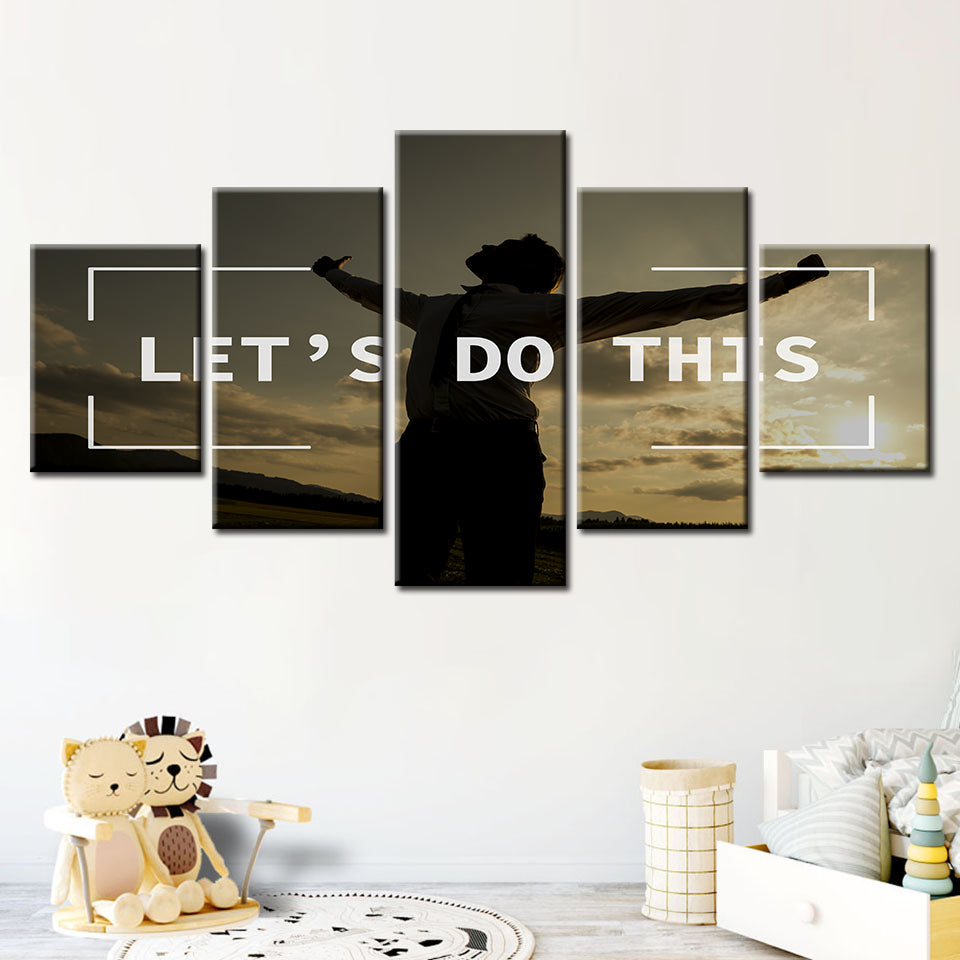 Let's Do This 5 Piece - Canvas Wall Art Painting | Bowlift
