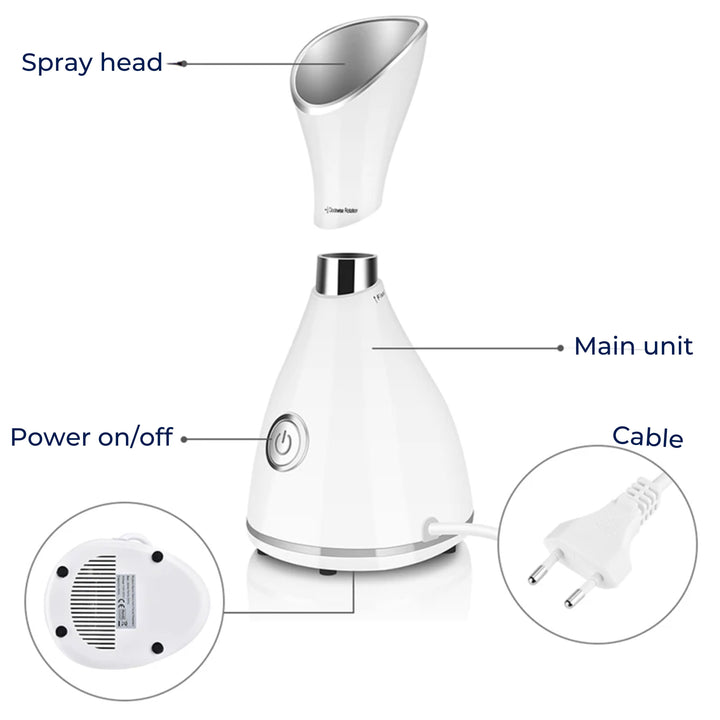 GlowMist | Facial Steamer – Deep Pore Cleanse – Fine Mist Technology – At-Home Skincare Bowlift