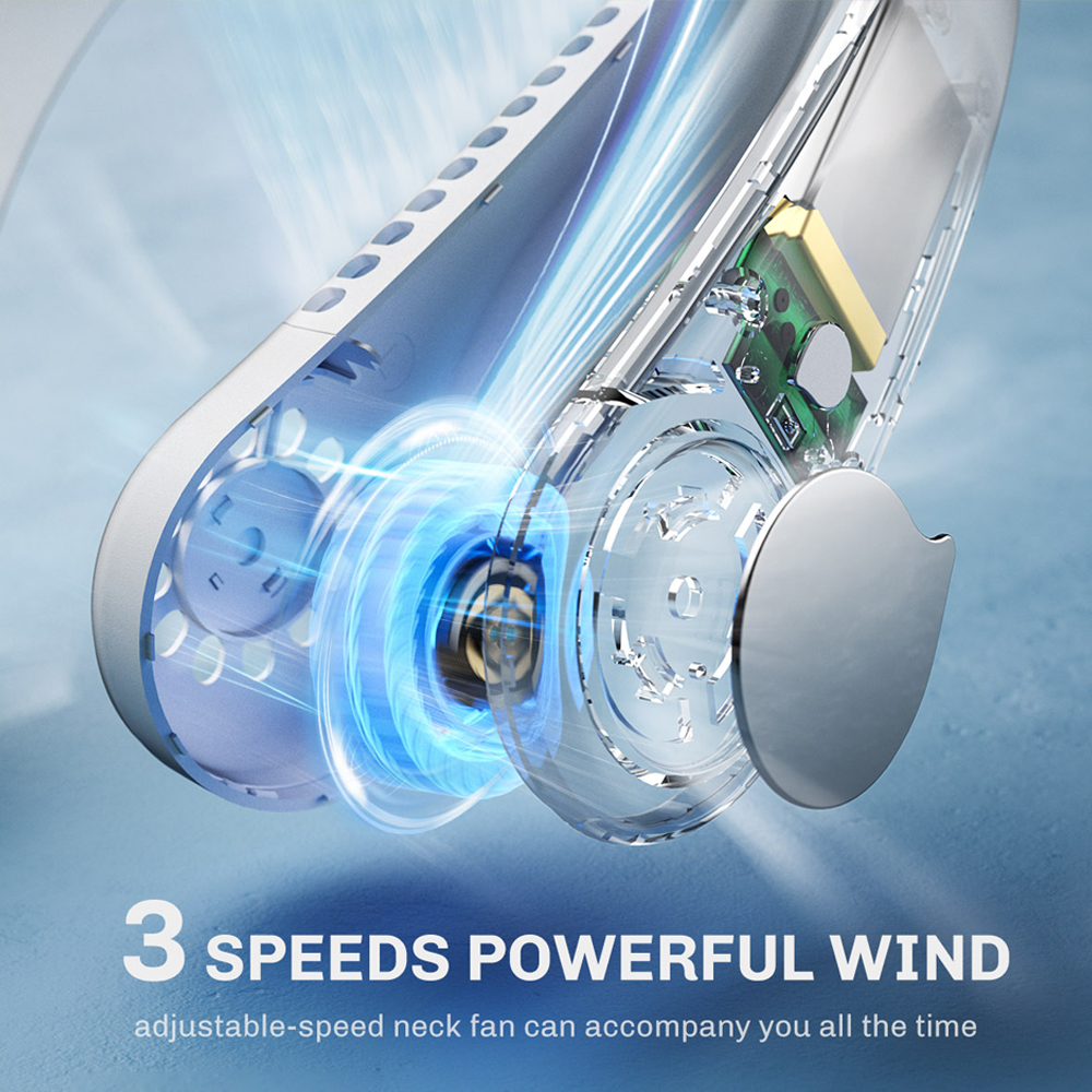 BowLift | Portable Neck Fan, Bladeless Neck Fan Rechargeable
