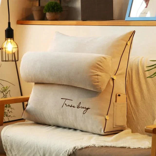 BowLift | Wedge Back Support Pillow with Neck Roll