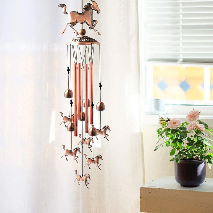 Retro Bronze Horse Wind Chime | Bowlift