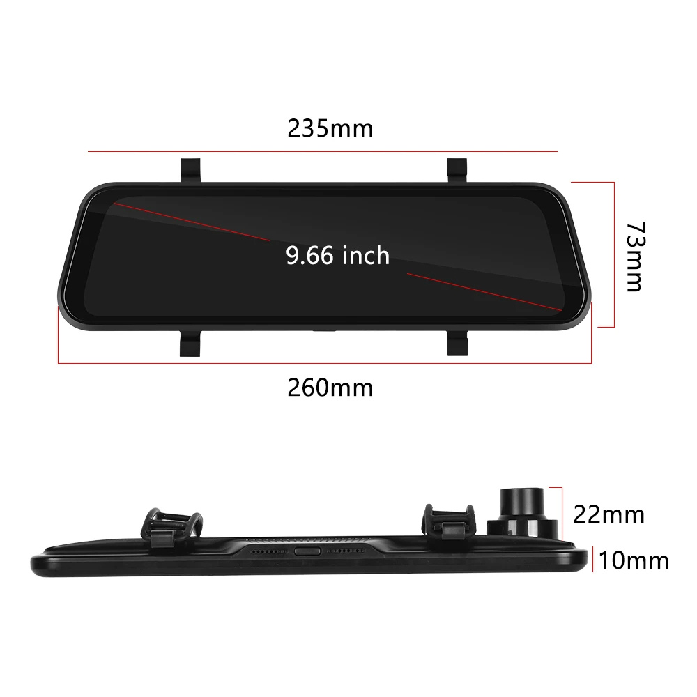 BowLift | VisionMirror Pro – Ultra HD Mirror Dash Cam with Wireless CarPlay & Android Auto