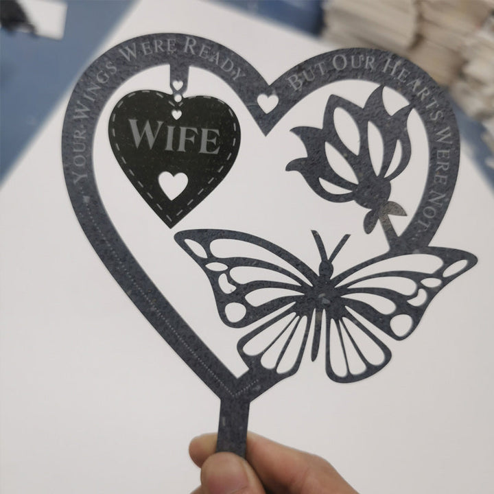 Memorial Gift Butterfly Ornament - Garden Memorial Plaque | Bowlift
