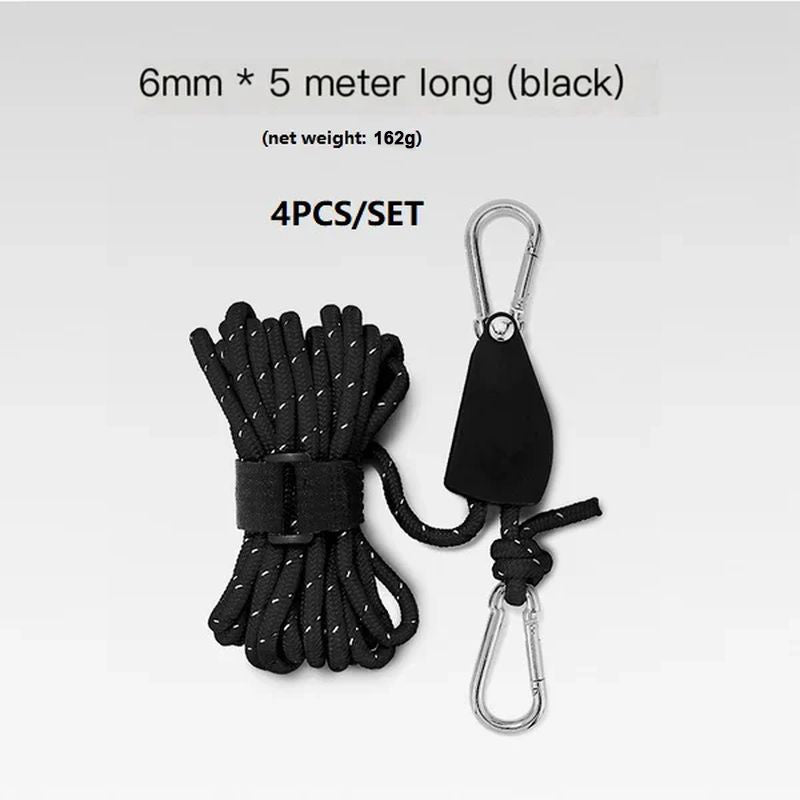 BowLift | Portable Adjustable Fix Tent High Strength Fast Release Pulley Camping Rope