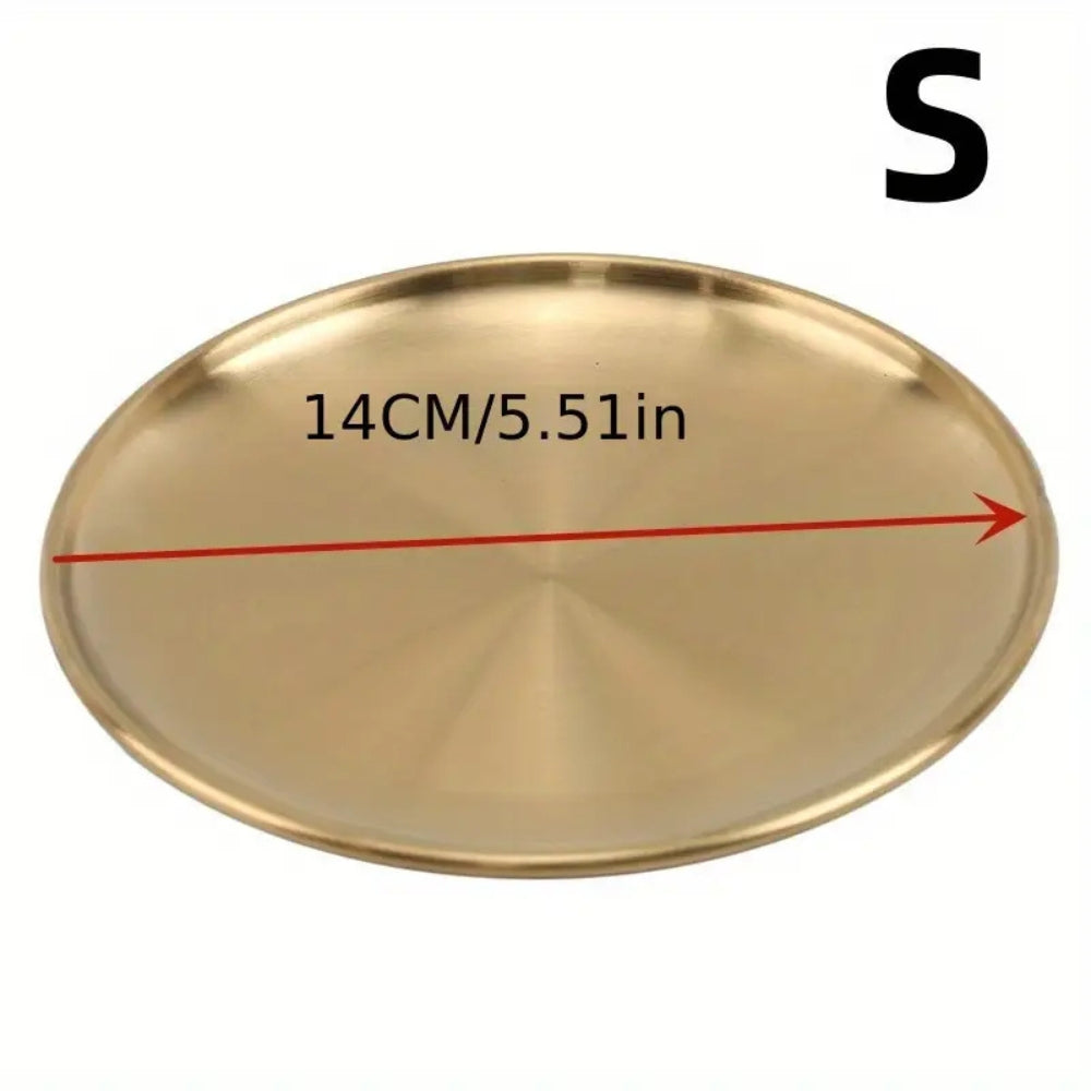 BowLift | Lustrous Golden Stainless Steel Serving Plates