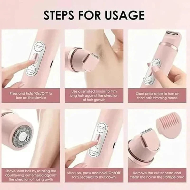 BowLift | Dual Head Electric Shaver for Women with Trimmer