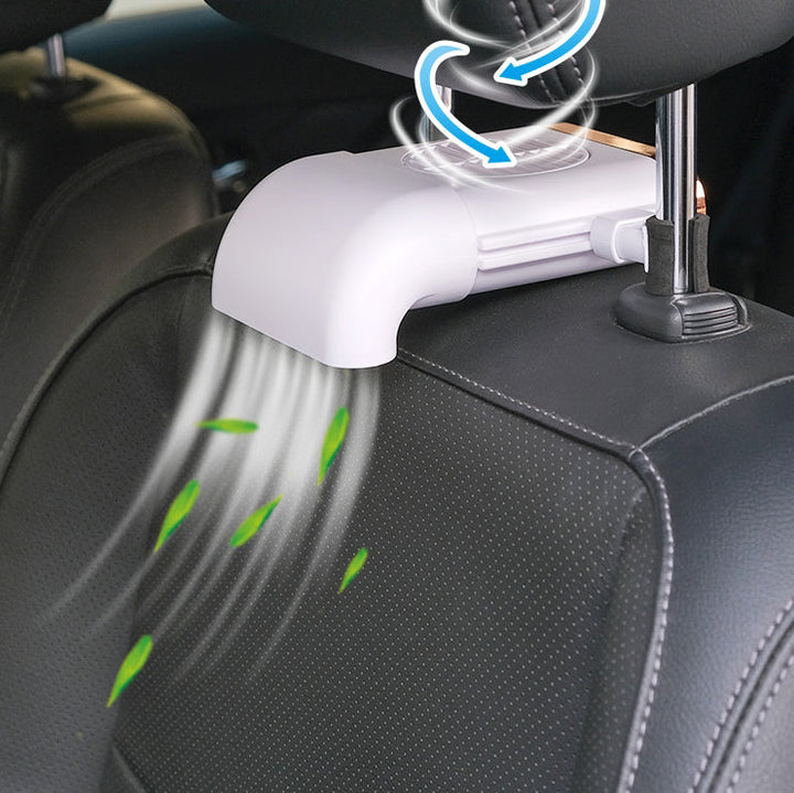 Multi-function Mini Car Back Seat Fan with Adjustable 3 Speeds, Micro USB Power Supply and Easy Installation, Compatible for Most Cars | Bowlift