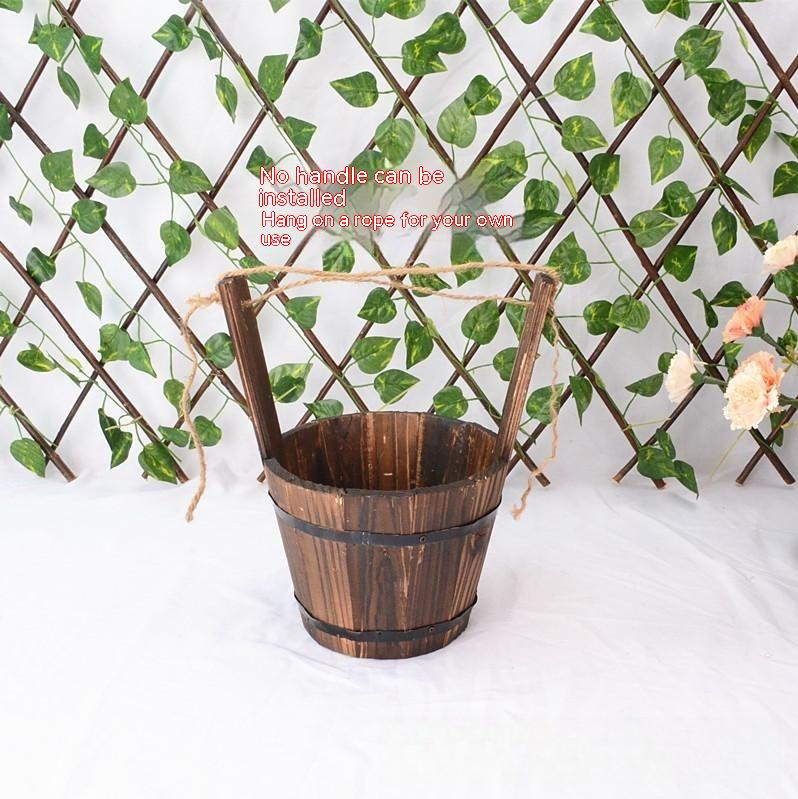 BowLift | Wooden Bucket Planter in Barrel Design for Garden and Terrace – Decorative Flower Pots made of Wood