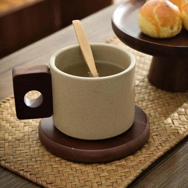 BowLift | Modernist Ceramic Wooden Pallet Mug