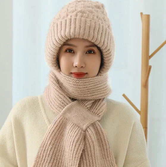 BowLift | Padded And Thick Hood With Scarf, One-Piece Hat, Warm Wind And Snow Hat