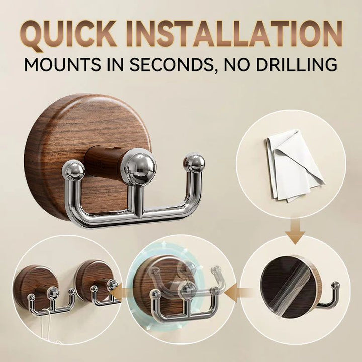 BowLift | Multifunctional wood grain suction cup hook