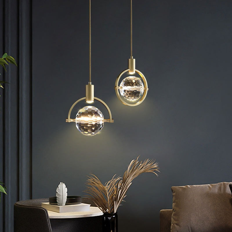 BowLift | CrystalChic Pendant Light - Ring-shaped LED Ceiling Lamp with Sparkling Crystals