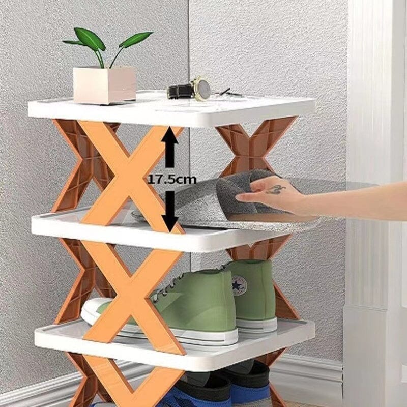 BowLift | Foldable Multi-Layer Shoe Rack, Shoe Storage Organizer
